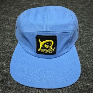 Marlin Fishing 5 Panel Short Bill Strapback Hat Cap Mens Blue Swordfish New